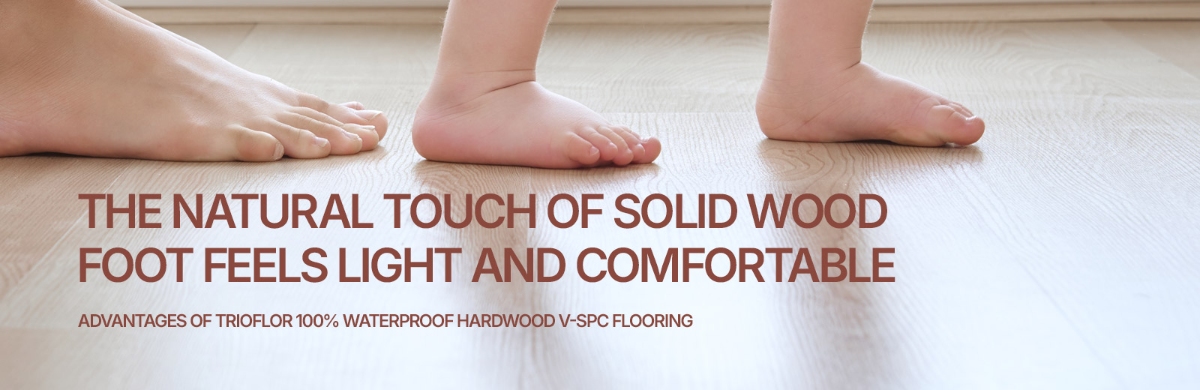Hardwood SPC flooring, comfortable feeling