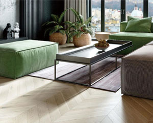 What is chevron vinyl plank flooring?