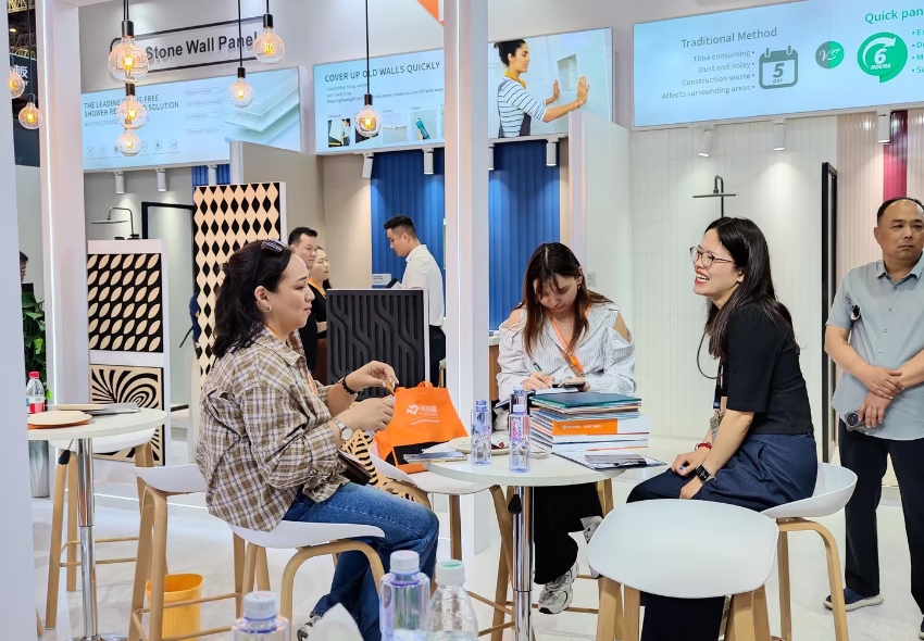 Trioflor successfully presented innovative Grout-Free shower remodeling solution at DOMOTEXasia 2025